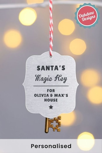 Personalised Santa's Magic Key Christmas Tree Decoration by Oakdene (AL4120) | £10