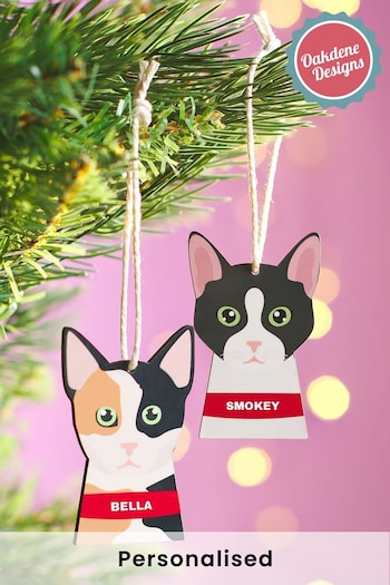 Personalised Cat Breed Christmas Tree Decoration by Oakdene (AL4141) | £10