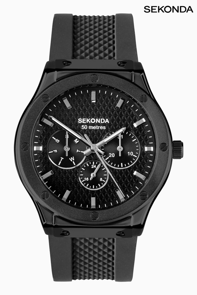 Black analog watch hot sale