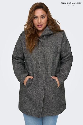 ONLY Curve Grey Smart Hooded Coat (AL4971) | £50