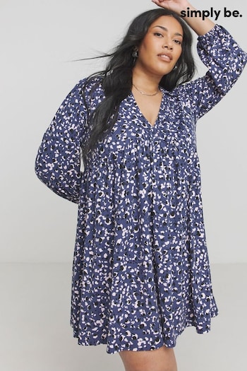 Simply Be Blue Supersoft Smock Dress (AL5052) | £29