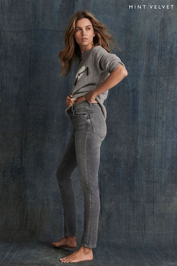 Mint Velvet Grey Wash Skinny Jeans (AL5173) | £89