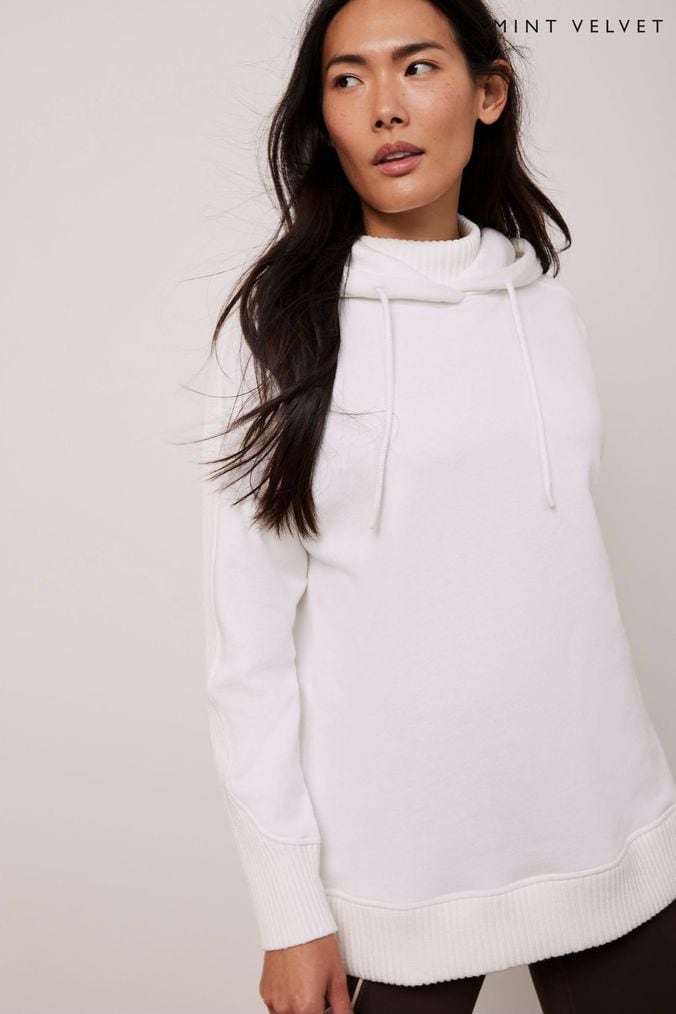 Mint velvet grey overdyed hoodie shop
