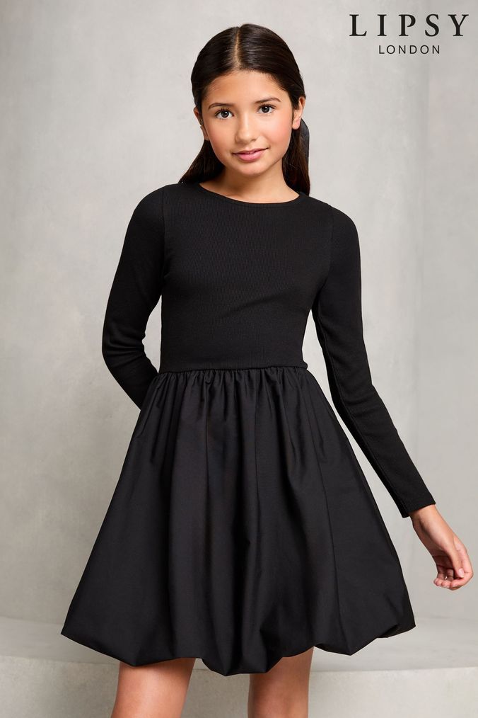 Next girls black dress new arrivals