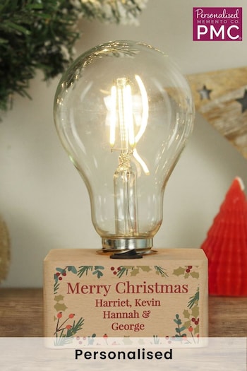 Personalised Christmas LED Light Bulb by PMC (AL5438) | £20