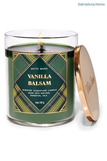 Bath & Body Works Vanilla Balsam Single Wick Candle 8 oz / 227 g (AL5746) | £20