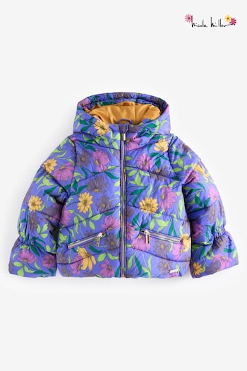 Nicole Miller Purple Printed Puffer Jacket (AL5876) | £60 - £70