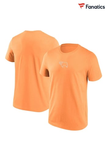 Fanatics Orange 100% Cotton Derby County Mono Graphic T-Shirt (AL5931) | £25