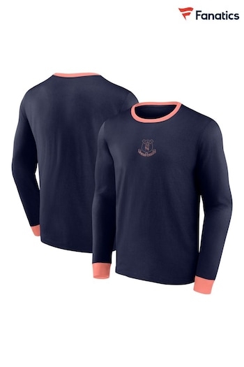 Fanatics Blue 100% Cotton Everton Heritage Long Sleeve T-Shirt (AL5940) | £32