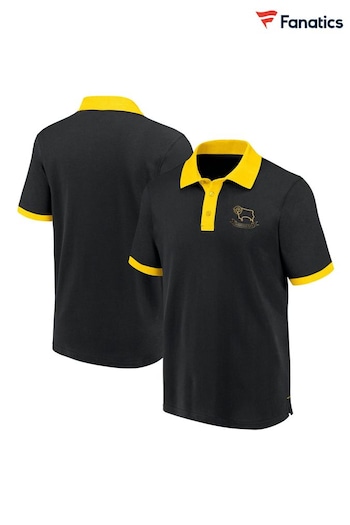 Fanatics 100% Cotton Derby County Heritage Black Polo Shirt (AL6005) | £35