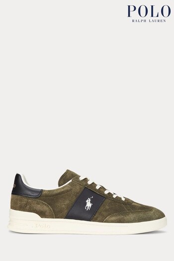 Polo Ralph Lauren Green Heritage Aera Suede Trainers (AL6338) | £119