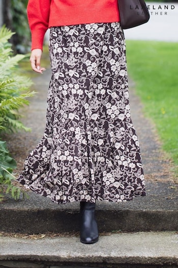 Lakeland Clothing Tia Maxi Brown Skirt (AL6532) | £35