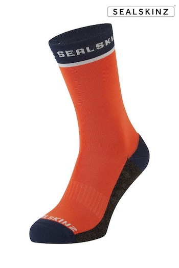 Sealskinz Orange Foxley Mid Length Active Socks (AL6608) | £15