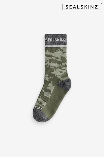 Sealskinz Green Reepham Mid Length Jacquard Active Socks (AL6614) | £15