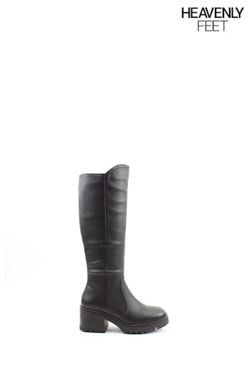 Heavenly Feet Weston3 Tall Black Boots (AL6796) | £70