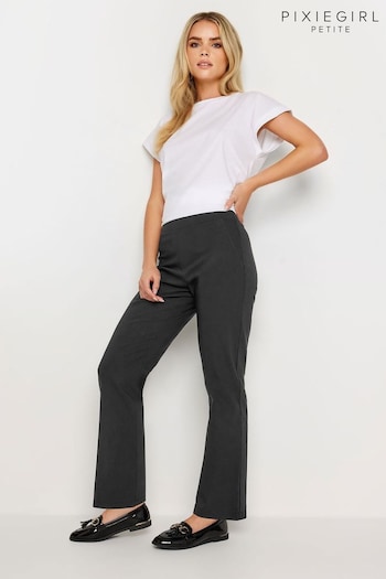 PixieGirl Petite Black Bi-Stretch Straight Leg Trousers (AL7015) | £34