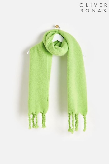 Oliver Bonas Green Apple Midweight Twisted Tassel Scarf (AL7946) | £32