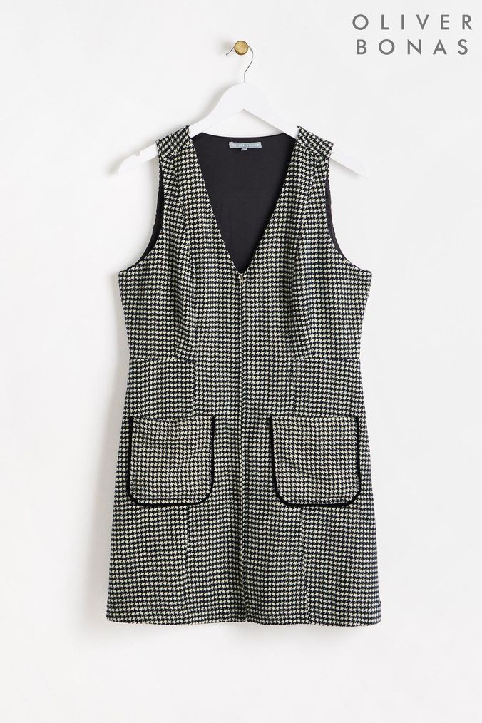 Black and white checkered dresses sales