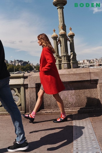 Boden Red Chichester Textured Coat (AL9464) | £220