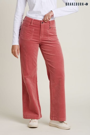 Brakeburn Pink Kickflare Cord trousers mit (AL9681) | £55