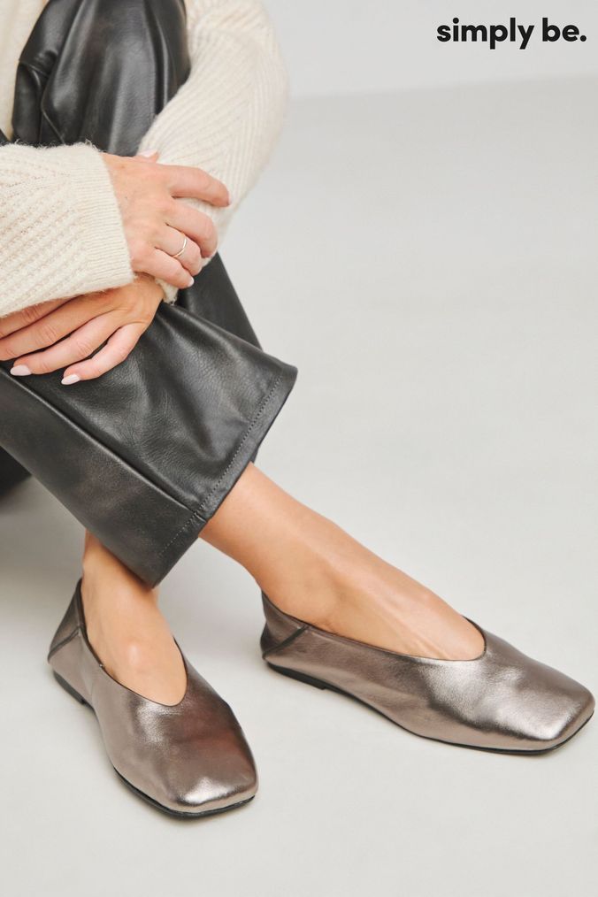 Simply be ballet pumps on sale