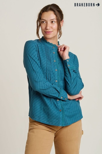 Brakeburn Blue 100% Cotton Charmouth Blouse (AL9949) | £45