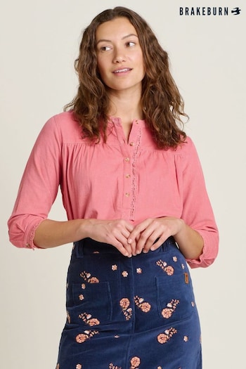 Brakeburn Pink 100% Cotton Shore Cord Blouse (AL9966) | £45