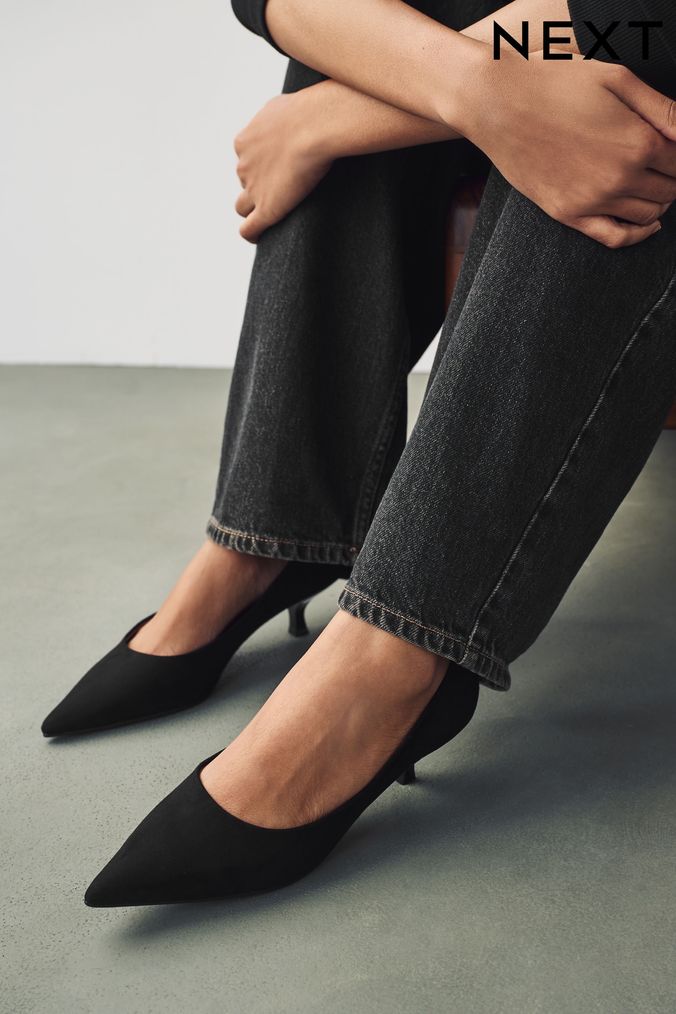 Black Low Heel Shoes Next UK
