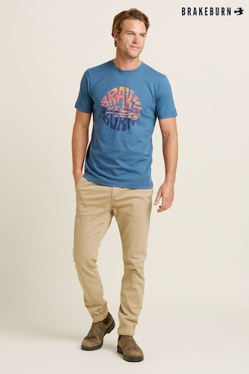 Brakeburn Blue Paddleboard 100% Cotton T-Shirt (AM0025) | £29