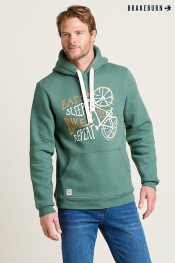 Brakeburn Green Bike 100% Cotton Hoodie (AM0061) | £55