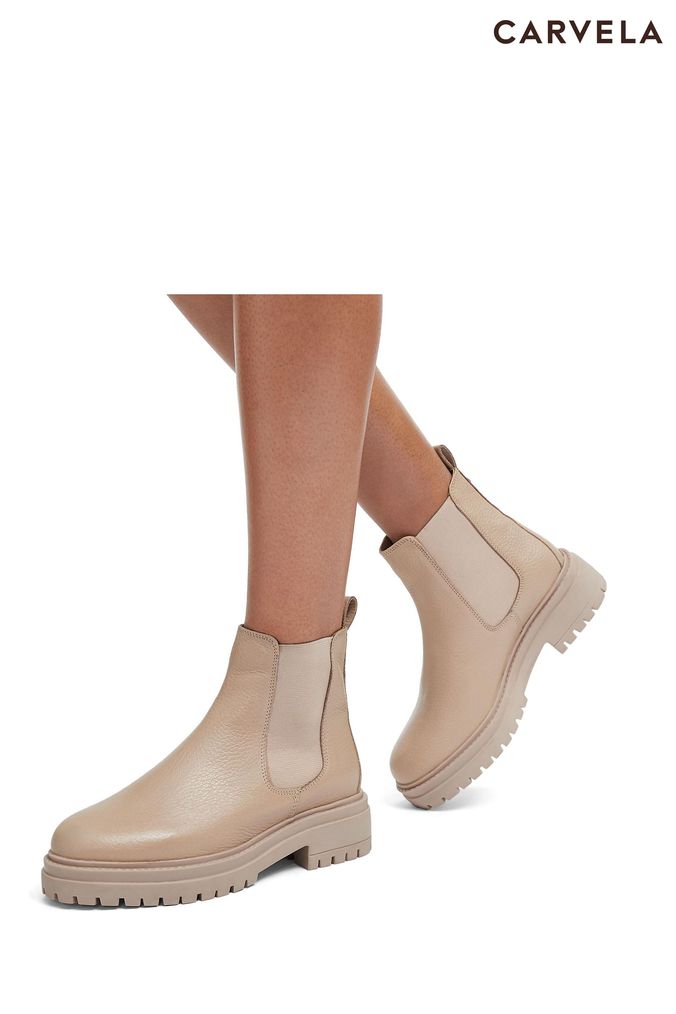 Carvela leather flat chelsea boots cheap
