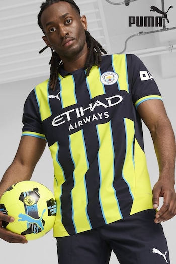 Puma Blue Manchester City Away Authentic Shirt 2024-25 (AM0765) | £120