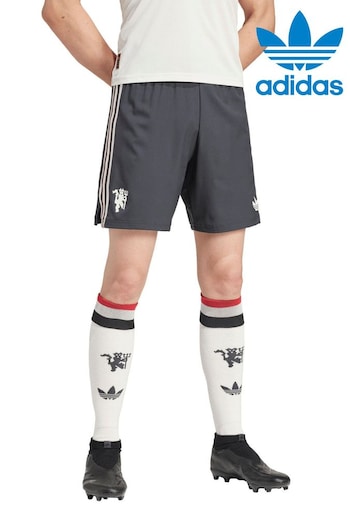 adidas Black Manchester United Third Authentic Shorts 2024-25 (AM0813) | £45