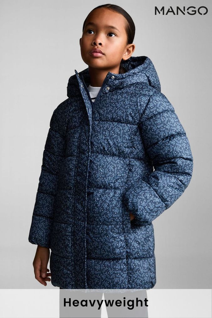 Mango blue fur coat sales