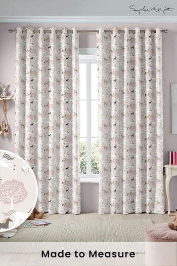 Sophie Allport Soft Pink Forest Ponies Made to Measure Curtains (AM1157) | £91