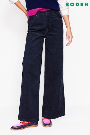 Boden Blue Petite 5 Pocket Cord Wide Jeans (AM1211) | £95