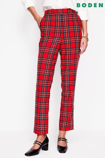 Boden Red Petite Kew Wool Blend Trousers (AM1281) | £130