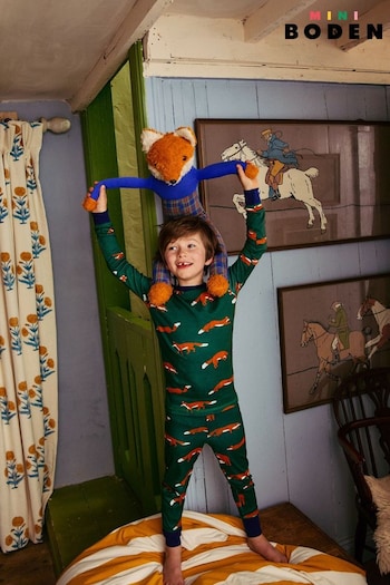 Boden Green Snug Long John 100% Cotton Pyjamas (AM1383) | £23 - £27