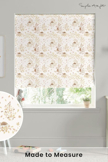 Sophie Allport Off White Woodland Friends Made to Measure 100% Cotton Roman Blind (AM1402) | £79