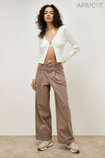 Apricot Natural Ella Wide Leg Jeans (AM2433) | £49