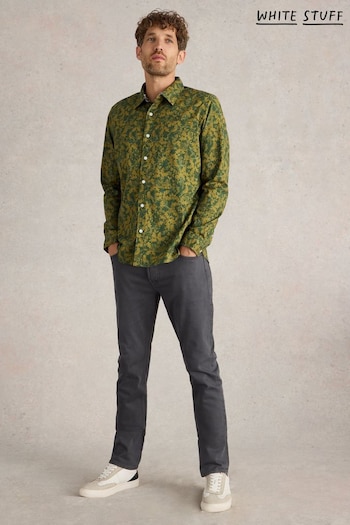 White Stuff Green Hawthorn Bird Printed Shirt (AM2492) | £55