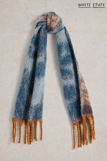 White Stuff Blue Shelly Brushed Scarf (AM2539) | £39