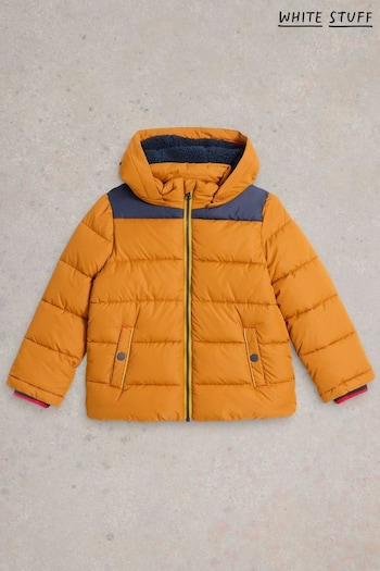 White Stuff Yellow Short Puffer Coat (AM2554) | £45