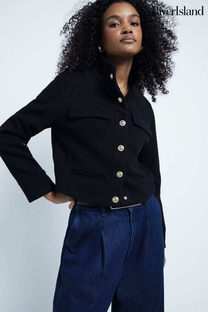 River island coach jacket top