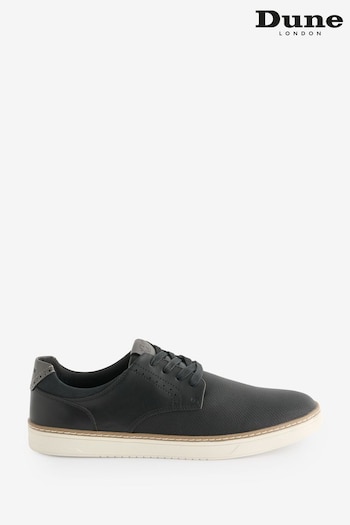 Dune London Black Trustees Brogue Detail Trainers (AM3255) | £75