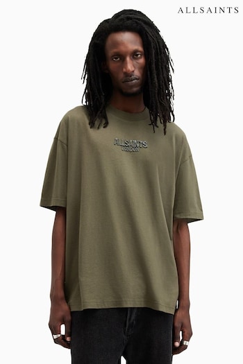 AllSaints Green Bones Short Sleeve Crew T-Shirt (AM3348) | £55