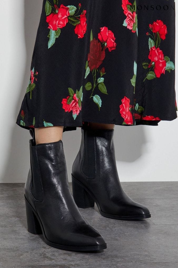 Monsoon navy boots discount