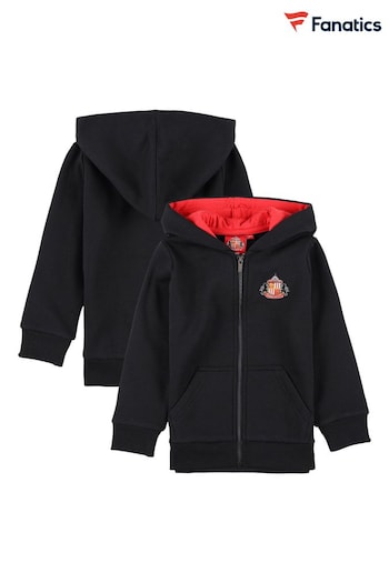 Fanatics Kids Sunderland Core Crest Full Zip Black Hoodie (AM4266) | £35