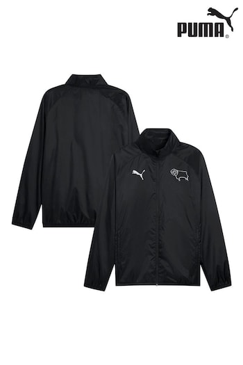 Puma Black Kids Derby County Training All Weather Jacket (AM4404) | £60