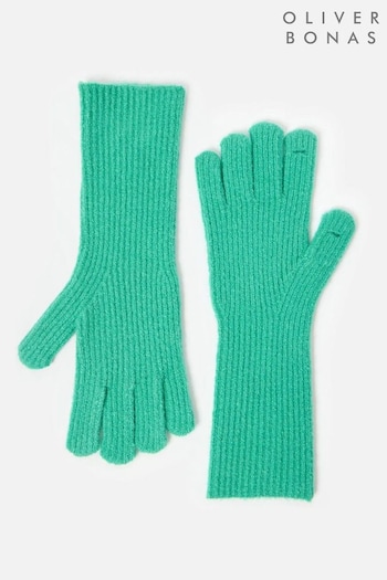 Oliver Bonas Green Knitted Gloves (AM4719) | £22